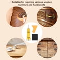 thumbnail image 6 of Uxcell Wood Repair Kit, 4 Pcs Touch Up Filler Wood with Scraper Sandpaper for Scratches Holes Crack Tables Desks Wooden Floors Repair Cover Ups, Yellow, 6 of 6