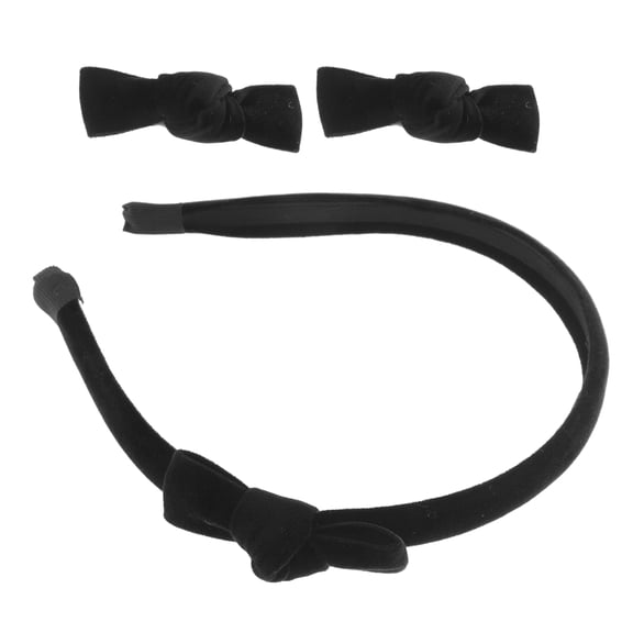 PENIKOKO Black Velvet Bow Headband for Women and Girls, Comfortable Hair Accessory for Home, Parties, and Everyday Wear