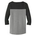 thumbnail image 6 of Womens Juniors Rally 3/4-Sleeve Cotton Tee Black/ Grey Frost Medium, 6 of 6
