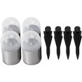 thumbnail image 2 of Paquete de 4 luces solares para jardín con energía solar para iluminación de paisajes para pasillos, césped, uso en exteriores, blanco, 2 of 5