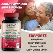 Grow Vitamin Kidney Pro-Health Supplement – Cranberry, Uva Ursi & Astragalus Extract, Bladder & Urinary Tract Support, Non-GMO, 60 Vegetable Capsules