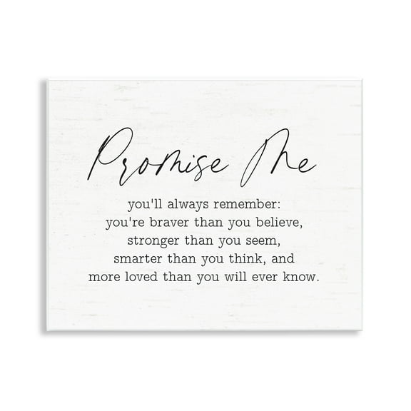 Stupell Industries Promise Me Sentiment Text & Numbers Painting Unframed Art Print Wall Art, 14 x 11