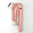 thumbnail image 2 of Casual Women Warm Fleece Pants Fleece Lined Sweatpants Winter Active Track Joggers Pants, 2 of 6