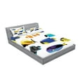 thumbnail image 2 of Ambesonne Fish Fitted Sheet & Pillow Sham Set, Cod Bonito Palette, Full, Multicolor, 2 of 2
