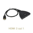 thumbnail image 3 of Divisor de 3 Puertos HDMI Switcher, 3D 1080P Full HD 3 entradas 1 Salida Auto Cable HDMI de Alta Velocidad Adaptador de Caja de Cubo para HDTV DVD Xbox 360 Amonsee No, 3 of 5