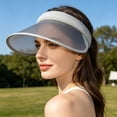 thumbnail image 4 of Clearance Women's Men's Summer UV Protection Visor, Wide Brim Clip-On Hat for Beach, Pool, and Golf, Polyester (1-Pack), 4 of 4