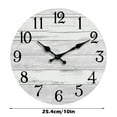 thumbnail image 2 of Retro Rustic Wall Clocks Battery Operated Silent Non Ticking,Country Round Wooden Clocks Farmhous Wall Decorations for Kitchen,Bathroom,Living Room,10 Inch, 2 of 7