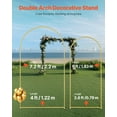 thumbnail image 2 of VEVOR Wedding Arch Backdrop Stand, 7.2FT & 6FT, Set of 2 Stand with Case Connection & Chassis Crossbar Design, Easy-to-Assemble Gold Stand with Premium Metal, Fit for Birthday, Celebration, Holiday, 2 of 9