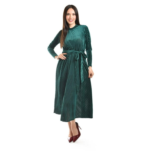 Vestido midi de terciopelo Roman Fashion /Juvenil, 3826 (Verde) verde oscuro CH
