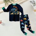 thumbnail image 4 of Paguaki Kids Pjs Pajamas Sets 2pc Button Front Collar Pj Outfits Baby Boys Tops Pants Clothes 3T 4T, 4 of 4