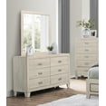 thumbnail image 2 of Modern 6pc Bedroom Set Full Bed Nightstand Dresser Mirror Chest Light Brown Finish Wooden Furniture, 2 of 7