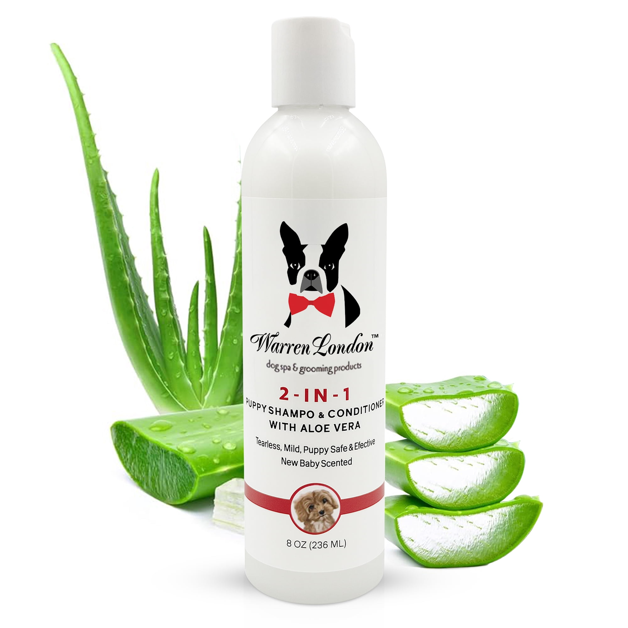 Warren London Moisturizing Powder Shampoo for Dogs Puppy, Baby Powder Scent, 8 Oz Bottle