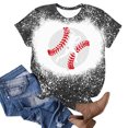 thumbnail image 4 of QQAMB Womens Tops Short Sleeve Crewneck Baseball Graphic Printed Casual Tee T Shirt Summer Fashion Blouse Black M, 4 of 4