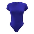 thumbnail image 5 of Baywell Women's Short Sleeve Sexy Bodysuits Shapewear Tops Round Neck Basic Shirts One Piece Jumpsuits Blue S-2XL, 5 of 5