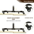 thumbnail image 3 of YOMT Modern Metal Small Rolling TV Cart Stand for 13 to 43 inch TVs Black, 3 of 9