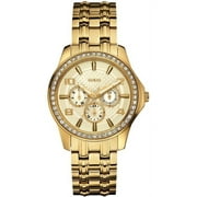 U0147L2 Women's Gold Stainless Steel Band With Gold Analog Dial Watch NWT