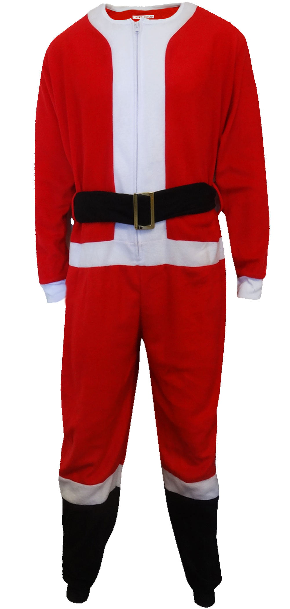 Santa Suit Fleece Men's One Piece Pajama - Walmart.com