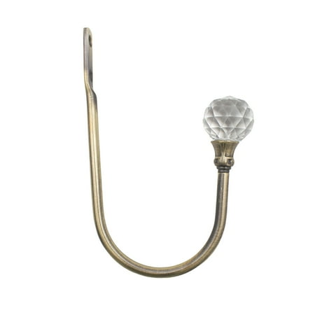 

Clearance! Kaireo Hooks Household Hooks Curtain Alloy U Shaped Crystal Wall Hook Electro Galvanized Curtain Hook 1×Curtain Wall Hook Clearance sale