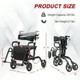 thumbnail image 3 of Giantex Rollator Walker, Folding Walking Aid w/6 Adjustable Height, Upright Walkers for Seniors Elderly, Black, 3 of 10