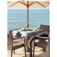 thumbnail image 4 of Square Outdoor Tablecloth with Umbrella Hole Gray Boho Outside Table Cloth Waterproof Patio Table Cover Southwest Aztec Country Geometric Aesthetic Zipper Tablecloths for Picnic Camping 54x54 Inch, 4 of 8