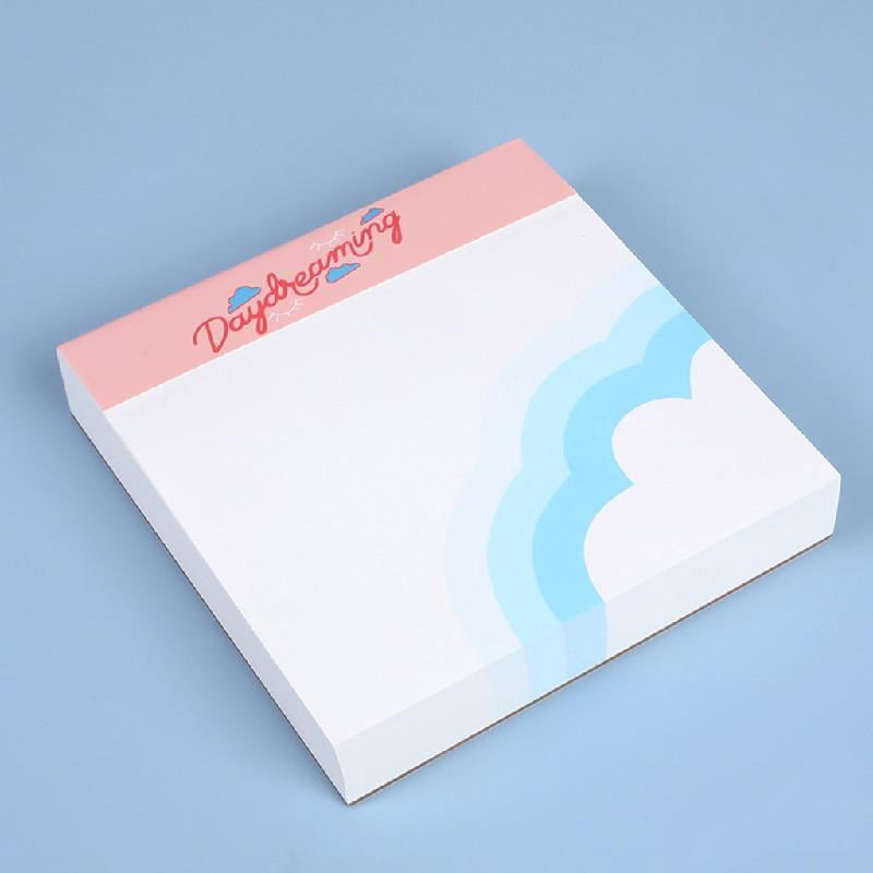 Zeiwohndc Selves-Stick Note Pad Removable Stick Memo Pad Simple Design Writing Notepads