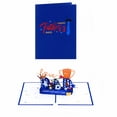 thumbnail image 2 of Blue Three Dimensional Fathers Day Greeting Card Pop Up Design Celebration Card With Envelope Message Note Decorative Keepsake, 2 of 5