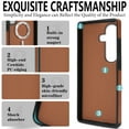 thumbnail image 3 of Compatible with Samsung Galaxy S23 Wallet Case, Magnetic 2-in-1 Detachable Card Holder, Compatible with MagSafe, Vintage Leather RFID Blocking Flip Kickstand Case for Men Women,Brown, 3 of 10