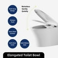 thumbnail image 5 of Elongated Wall Hung Toilet Set, Soft-Close Seat, Concealed Tank, 0.8/1.6 GPF Dual Flush, Push Plate Included, 5 of 14