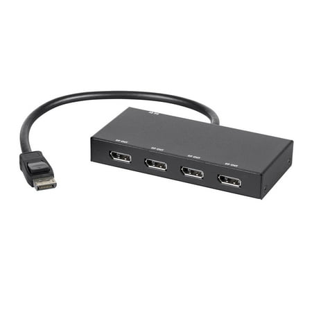 Monoprice 4-Port DisplayPort 1.2 to DisplayPort Multi-Stream Transport (MST) Hub, DP to DP, Ideal For Digital Signage, Large Video Displays In Schools, Churches, Conference