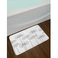 thumbnail image 2 of Gerber Daisy Bath Mat, Monochrome Uncolored Thin Line Art of Natural Flowers with Stems, Plush Bathroom Decor Mat with Non Slip Backing, 29.5" X 17.5", Charcoal Grey White, by Ambesonne, 2 of 2