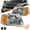Chrome Amber, variant on Pair W/Bulb Headlamp For 2003-2006 Ford Expedition Headlights Left & Right Side