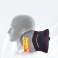 thumbnail image 4 of Almohada para reposacabezas de cuello de automóvil Cojín de algodón viscoelástico Soporte para la cabeza del asiento del automóvil con elástico ajustable Accesorios de correas, negro, 4 of 5