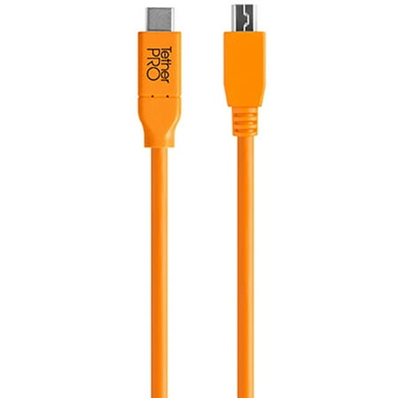 Tether Tools TetherPro USB-C to 2.0 Mini-B 5-Pin Cable  15   Orange price history on PriceWatchPro