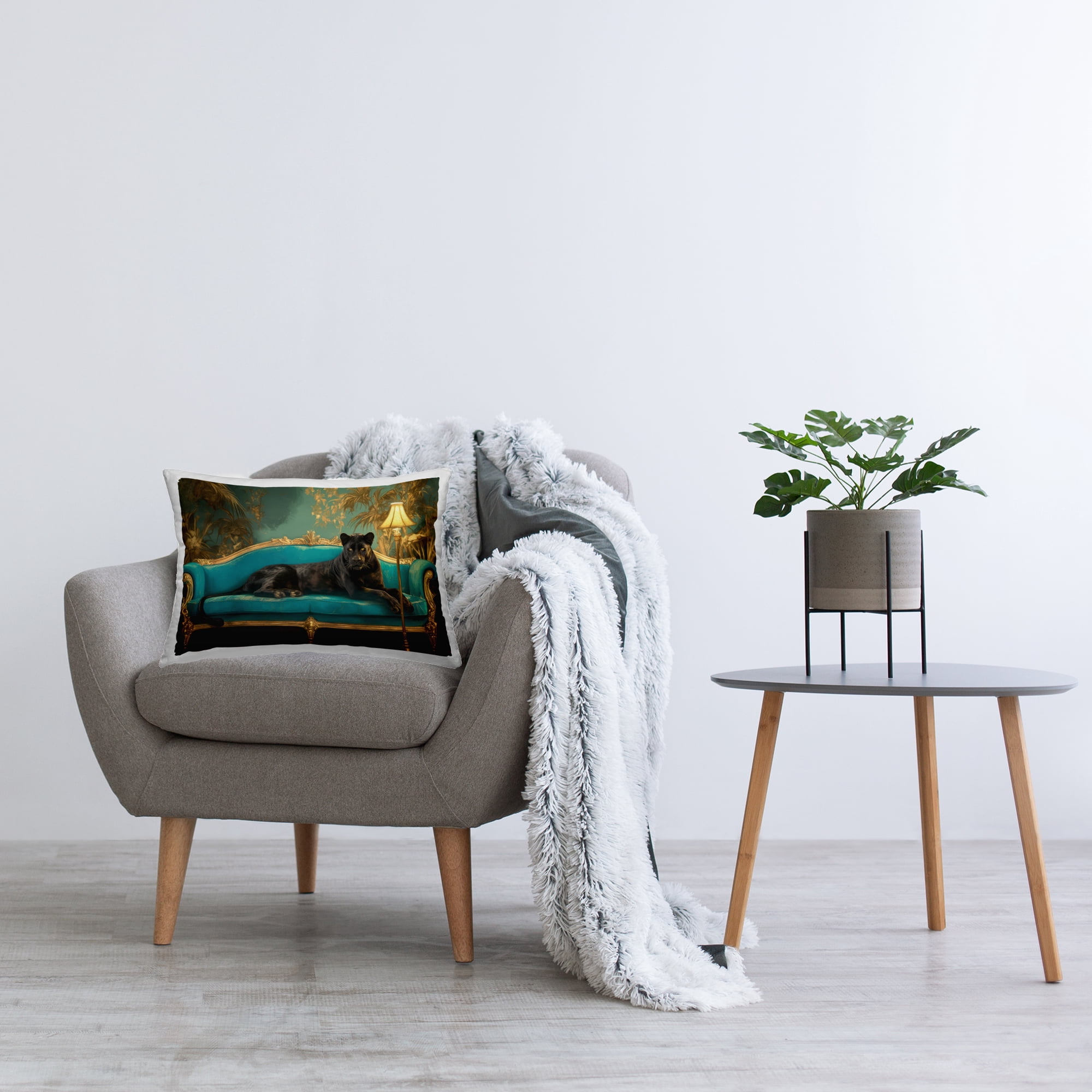 Stupell Industries Exotic Lounging Panther Decorative Printed Throw Pillow, design by Tina LeCour