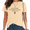 1-apricot, variant on Women's Plain Monochrome Serif Font Basic Block Cross Christian Spiritual Quote Graphic Funny Short Sleeve T-Shirt