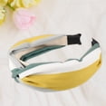 thumbnail image 6 of Unique Bargains Color Block Knotted Wide Headband Fashion Hair Accessories for Women Yellow Gray 1.57" Width, 6 of 7
