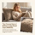 thumbnail image 2 of REGALWOVEN Set of 2 Throw Pillow Covers, Soft Fluffy Cushion Covers Double Sided Plush Pillow Covers Khaki 18" x 18", 2 of 3