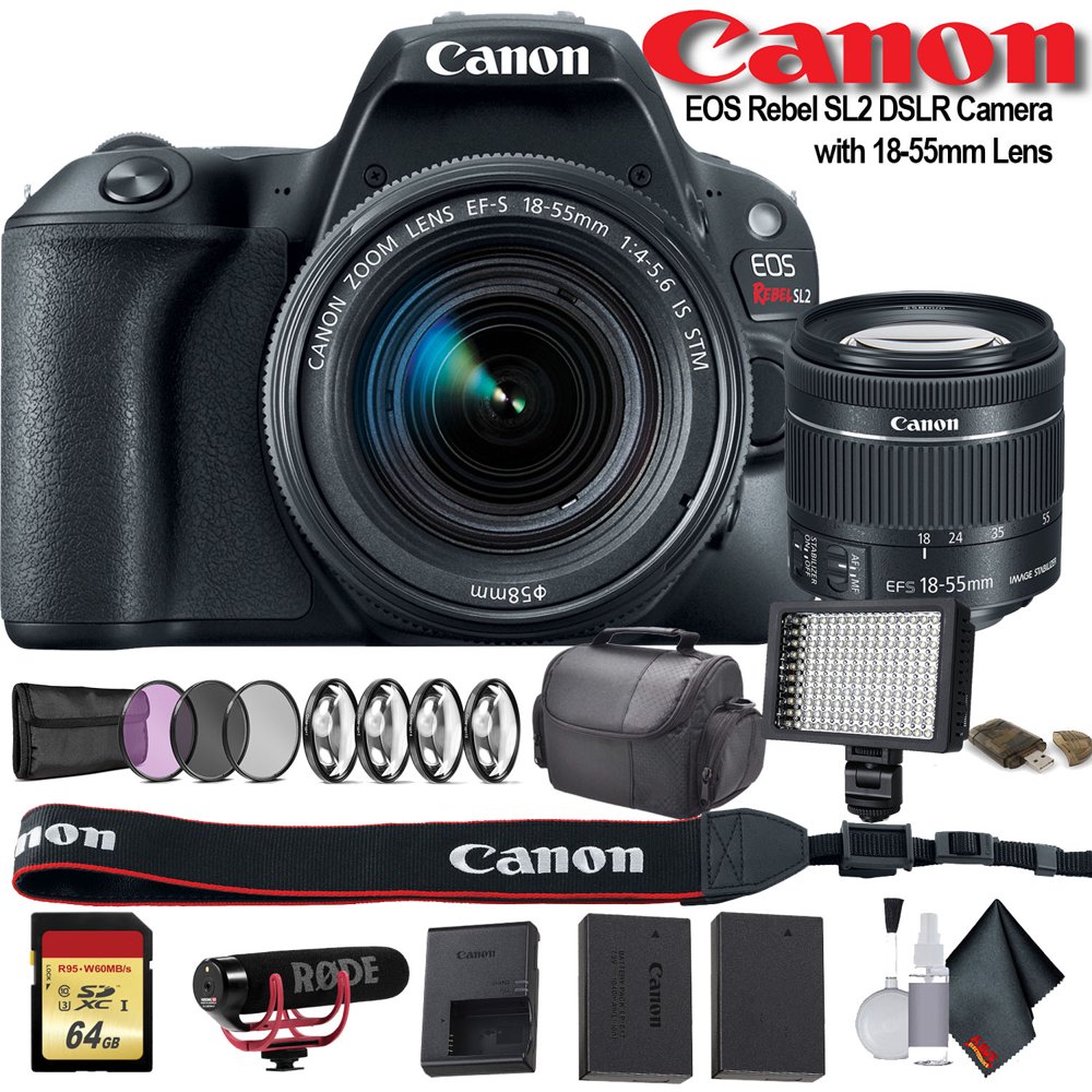Canon EOS Rebel SL2 DSLR Camera + 1855mm Lens Starter Bundle 02