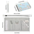 thumbnail image 3 of JIALIOU Nylon Trifold Card Wallet with ID Window Zipper Pocket for Men Women Teen Gnome Egg Daisy, 3 of 7