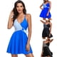 thumbnail image 2 of TFixol Traje de baño para mujer Tankini de dos piezas con correas ajustables y cuello en V Mini vestido, 2 of 8