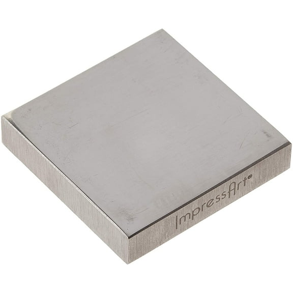 ImpressArt Steel Block - Small, 2" × 2" x 3/8"