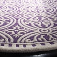 thumbnail image 4 of Safavieh Cambridge Collection CAM123K Handmade Moroccan Premium Wool Area Rug, 6' x 6' Round, Purple / Ivory, 4 of 4