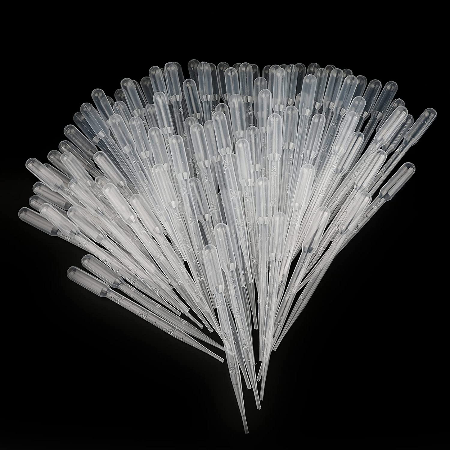 Pipettes En Plastique 100 Pièces - Compte-gouttes Gradués 3 Ml, 15 Cm, Transparents Pour Expériences, Labo