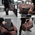 thumbnail image 4 of DONBOLSO Handcrafted Leather Travel Duffel Bag Long-lasting, Brown, 4 of 5