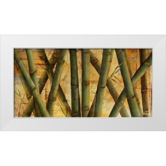 Pinto, Patricia 18x11 White Modern Wood Framed Museum Art Print Titled - Bamboo Forest I