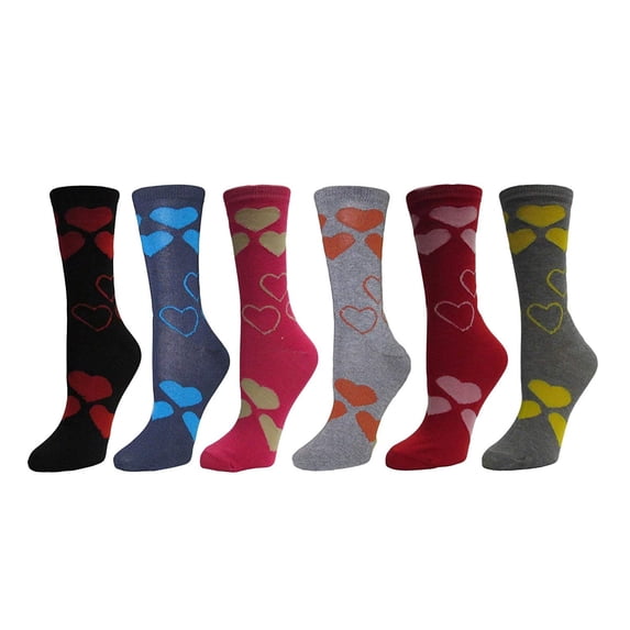 Gilbin Women's Super Soft & Stretchy Poly Cotton Dress Socks (6 Pairs)