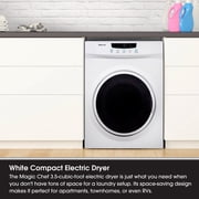 Magic Chef Compact 3.5 cu. ft. Electric Dryer in White in White