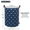 thumbnail image 2 of Caroeas 18.0-Inches Thicken Laundry Basket, Waterproof Large Laundry Basket Drawstring Closure, Collapsible Laundry Basket Soft Leather Handles, 2 of 4