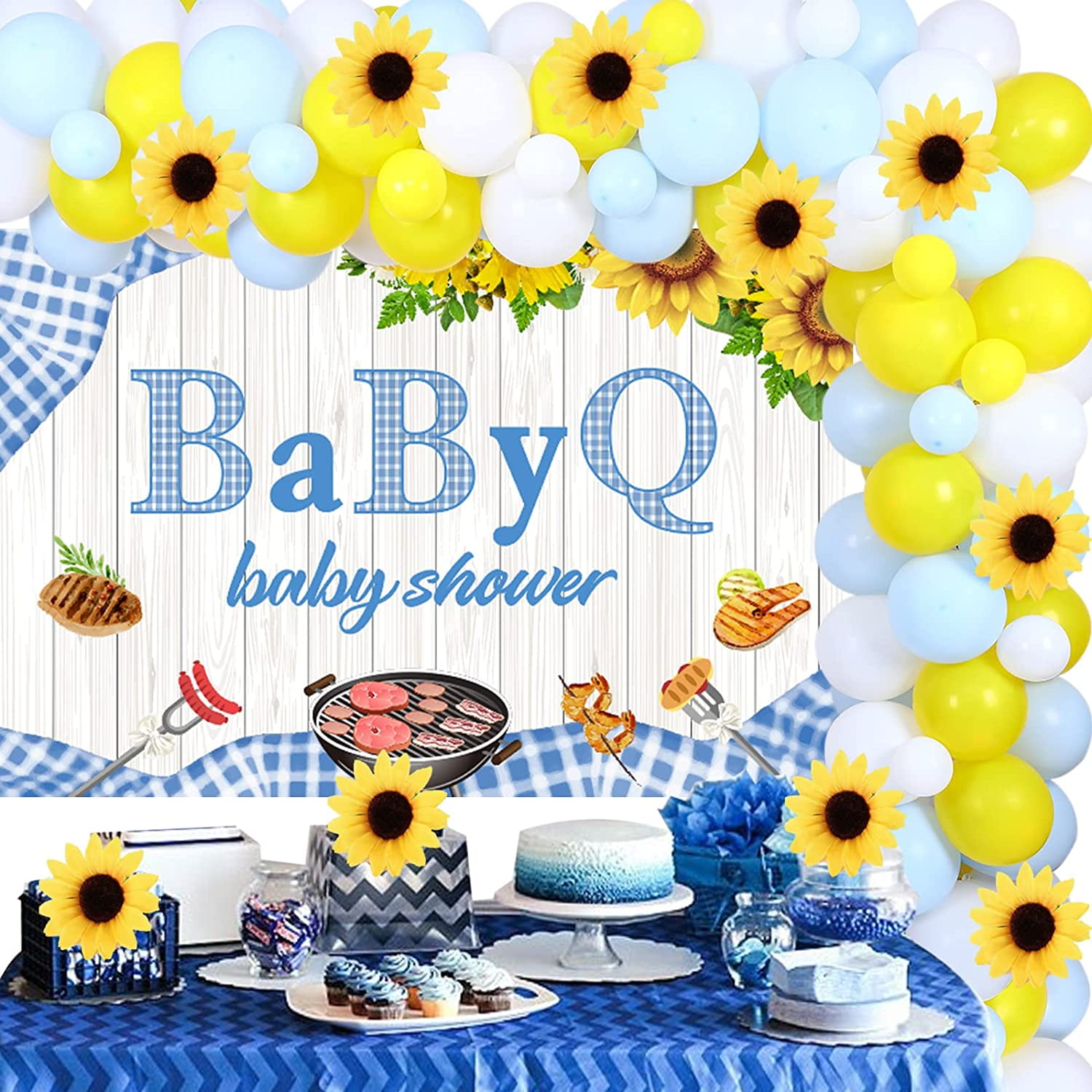 BBQ Baby Shower Decorations for Boys, Baby Q Party Decorations ...