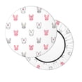thumbnail image 2 of KLL Girl Rabbit Round Bar Chair Cushion Cover 14 inch ,Bar Stool Protector with Elastic, Soft Washable, 2 of 6